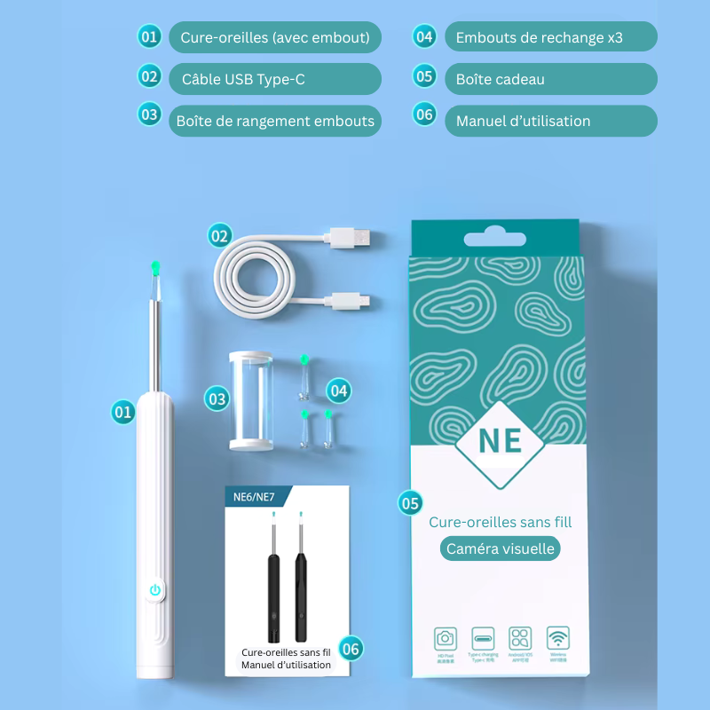 Healora VisionClean™ – Nettoyeur d'Oreille Intelligent HD