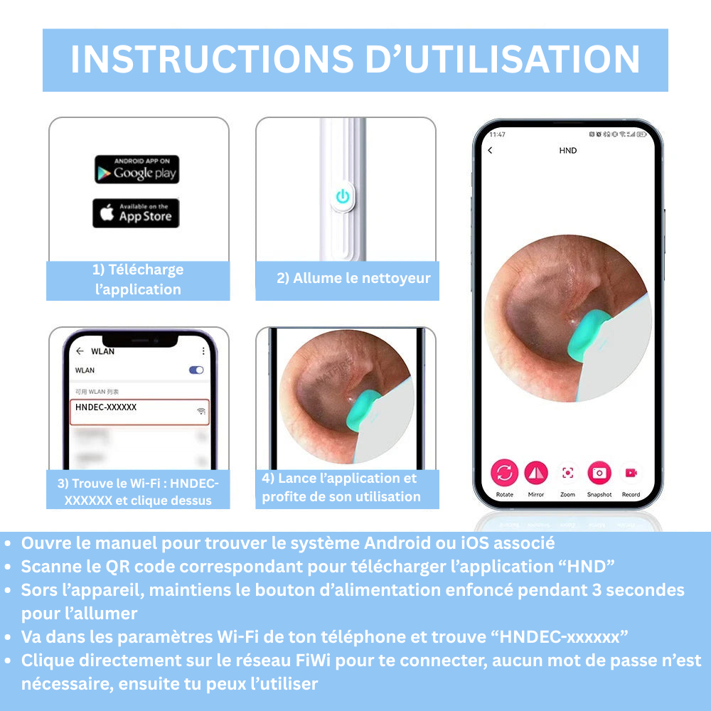 Healora VisionClean™ – Nettoyeur d'Oreille Intelligent HD